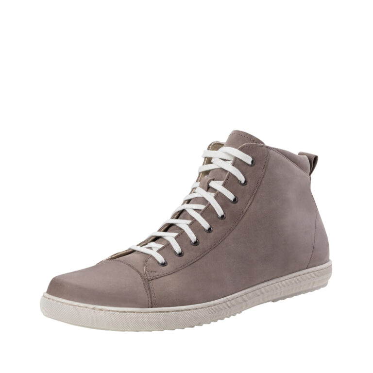 beige hohe Sneaker aus Wildleder