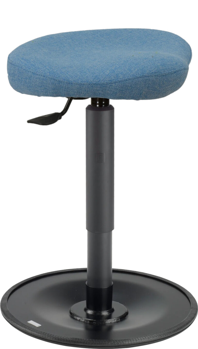 Stehhilfe mit blauem Sitz