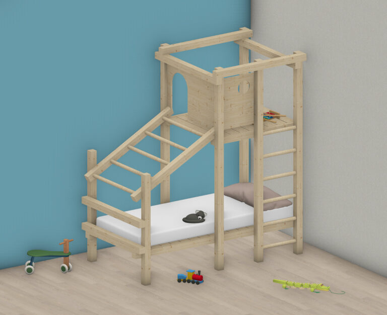 Spielbett mit zwei Ebenen