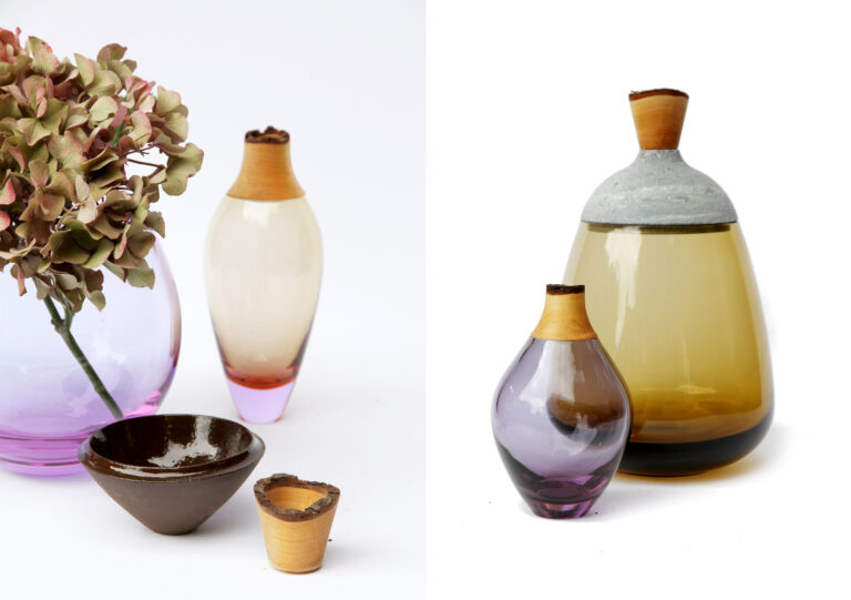 bunte Glasvasen
